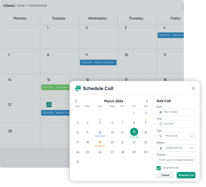 Custom Call Scheduling, Reminders and Alerts Feature Image