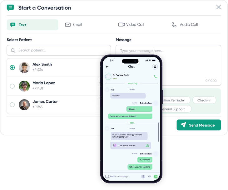 Effortless non-face-to-face Care via Text, Email & Video/Audio Calls Feature Image