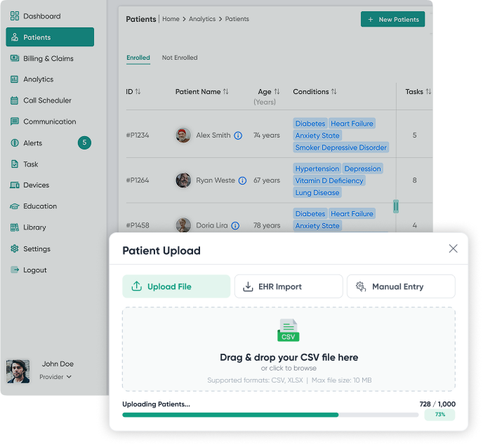 Seamless Patient Import from EHR & CSV Upload Feature Image