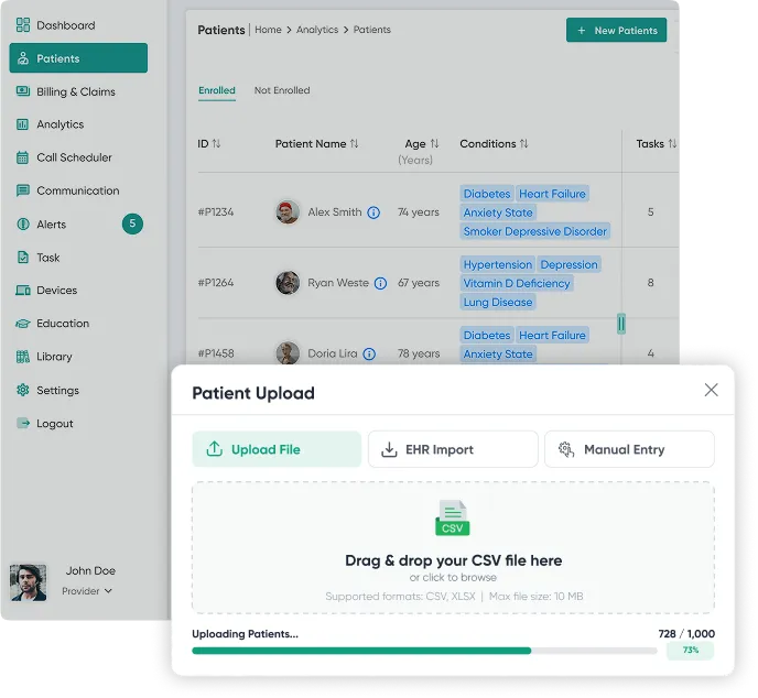 Seamless Patient Import from EHR & CSV Upload Feature Image