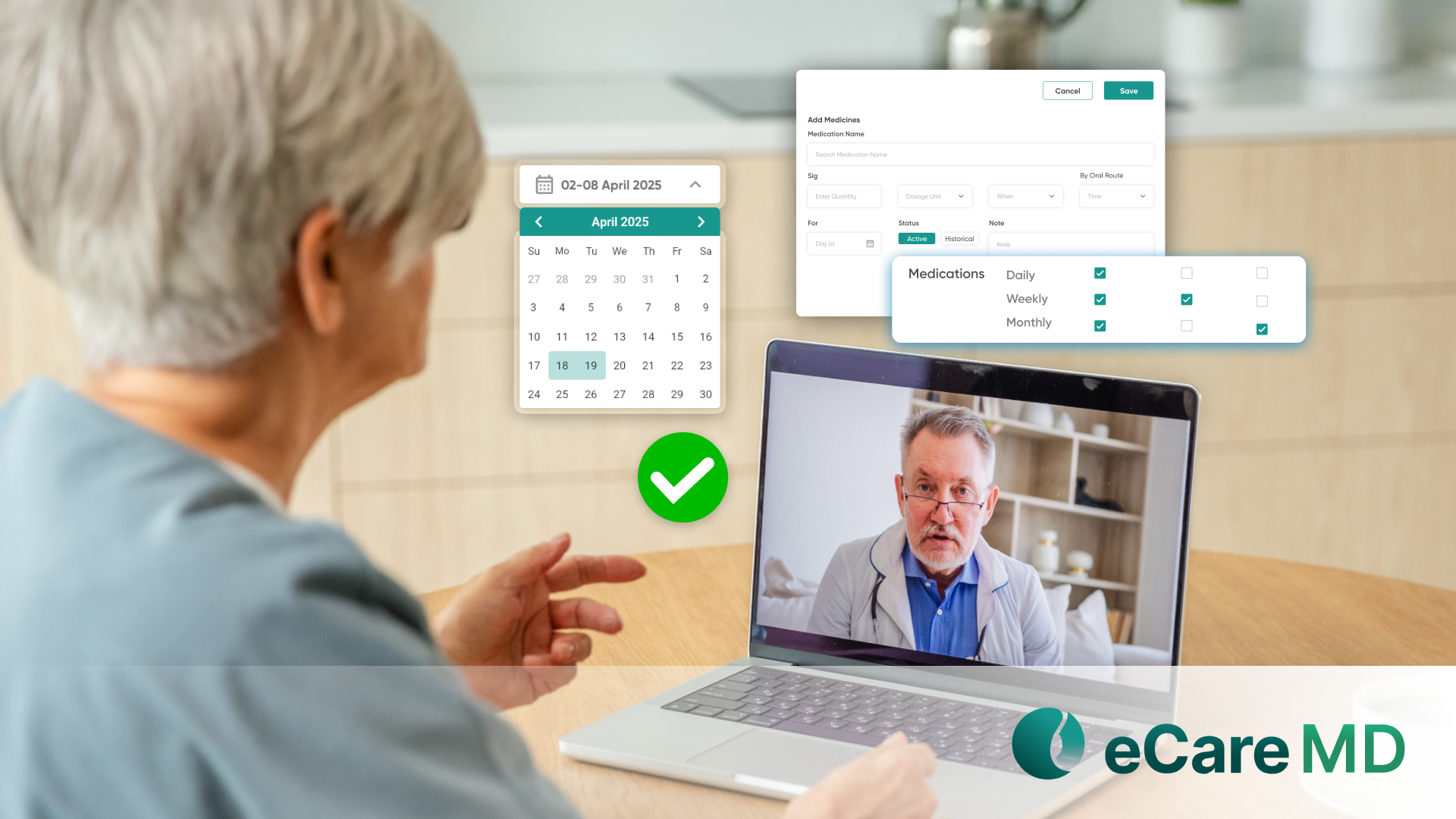 Heart rate and Symptom Monitoring with Connected Device Integration Image